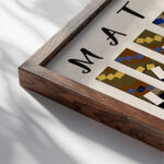 Matisse LesAbeilles 1948.png mockup0 v3 close up dark wood mockup
