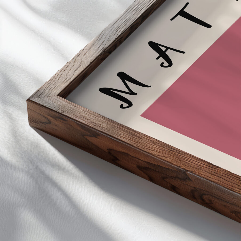 Matisse Papercut 1947.png mockup0 v3 close up dark wood mockup