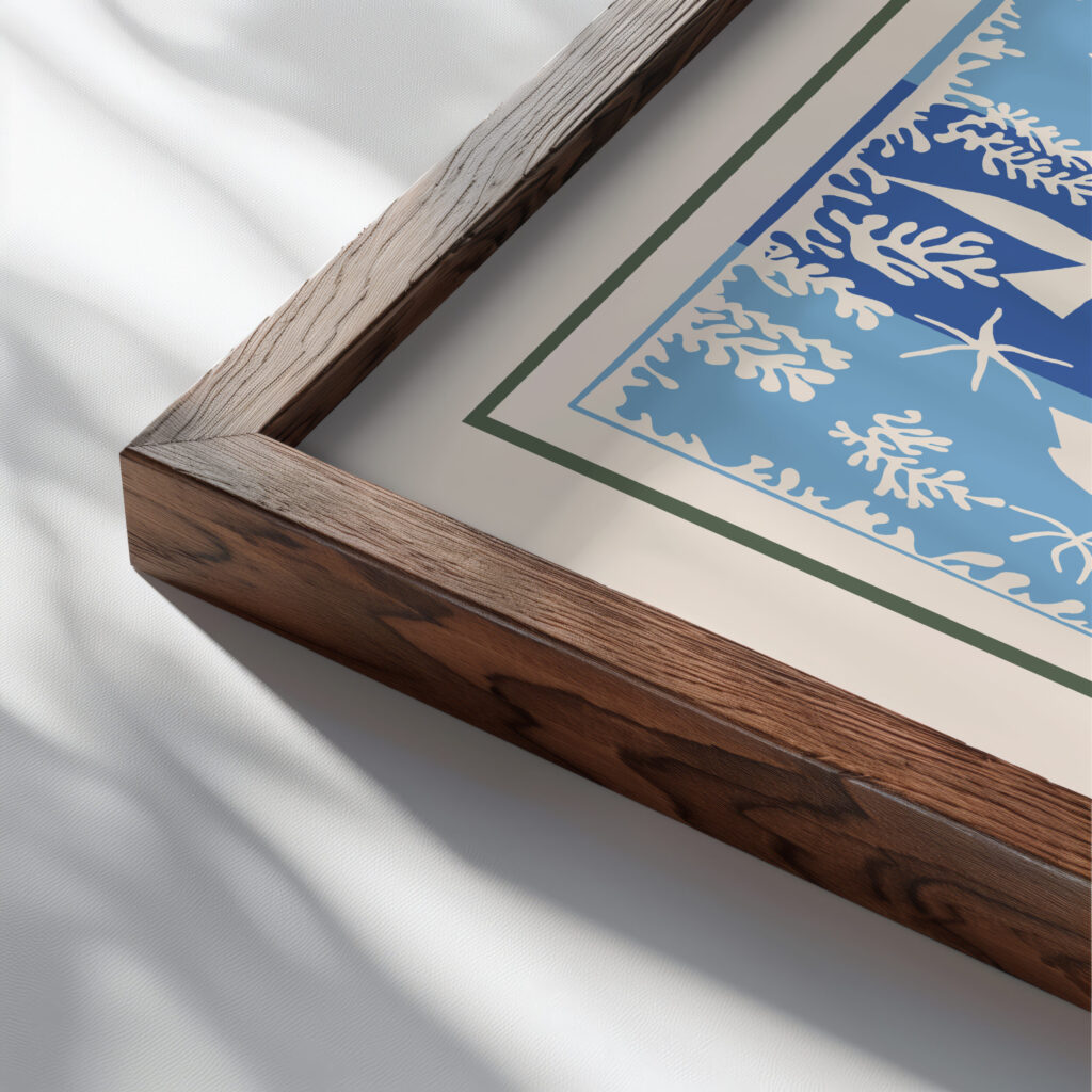 Matisse PolynesiatheSky 1946 4x3i.png mockup0 close up dark wood mockup