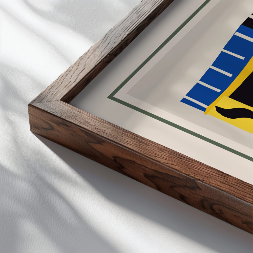 Matisse TheClown 1943.png mockup0 close up dark wood mockup