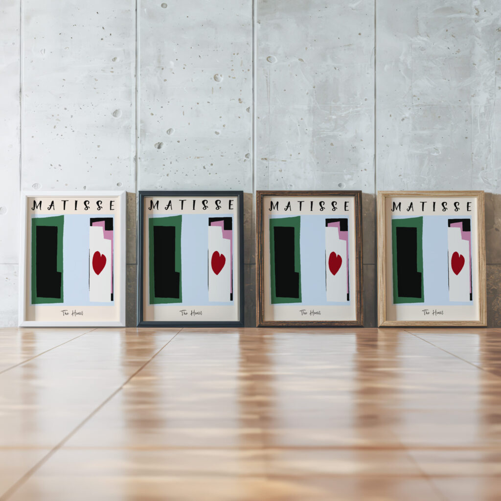 Matisse TheHeart 1943.png mockup0 v3 framed posters mockup