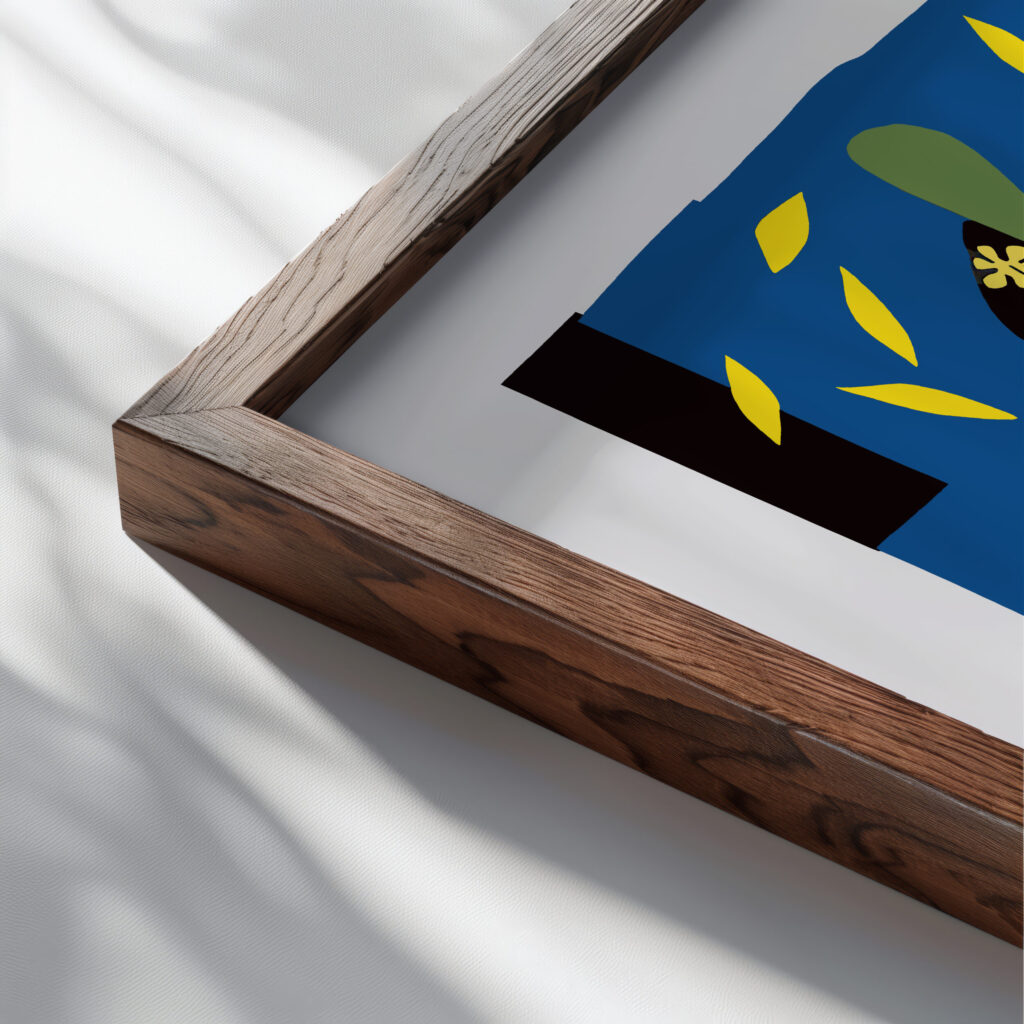 Matisse TheKingSadness 1952 3x4 close up dark wood mockup