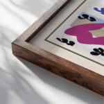 Matisse TheKnifeThrower 1947.png mockup0 close up dark wood mockup