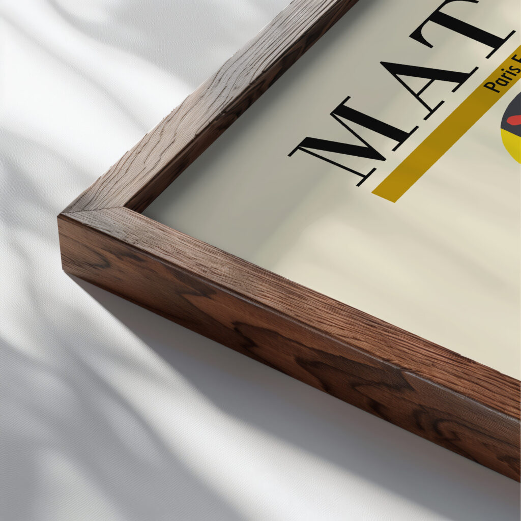 Matisse absideofrosarychapel 1947 3x4 close up dark wood mockup