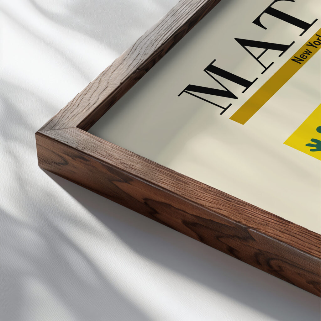 Matisse anfitrite 1947 3x4 close up dark wood mockup