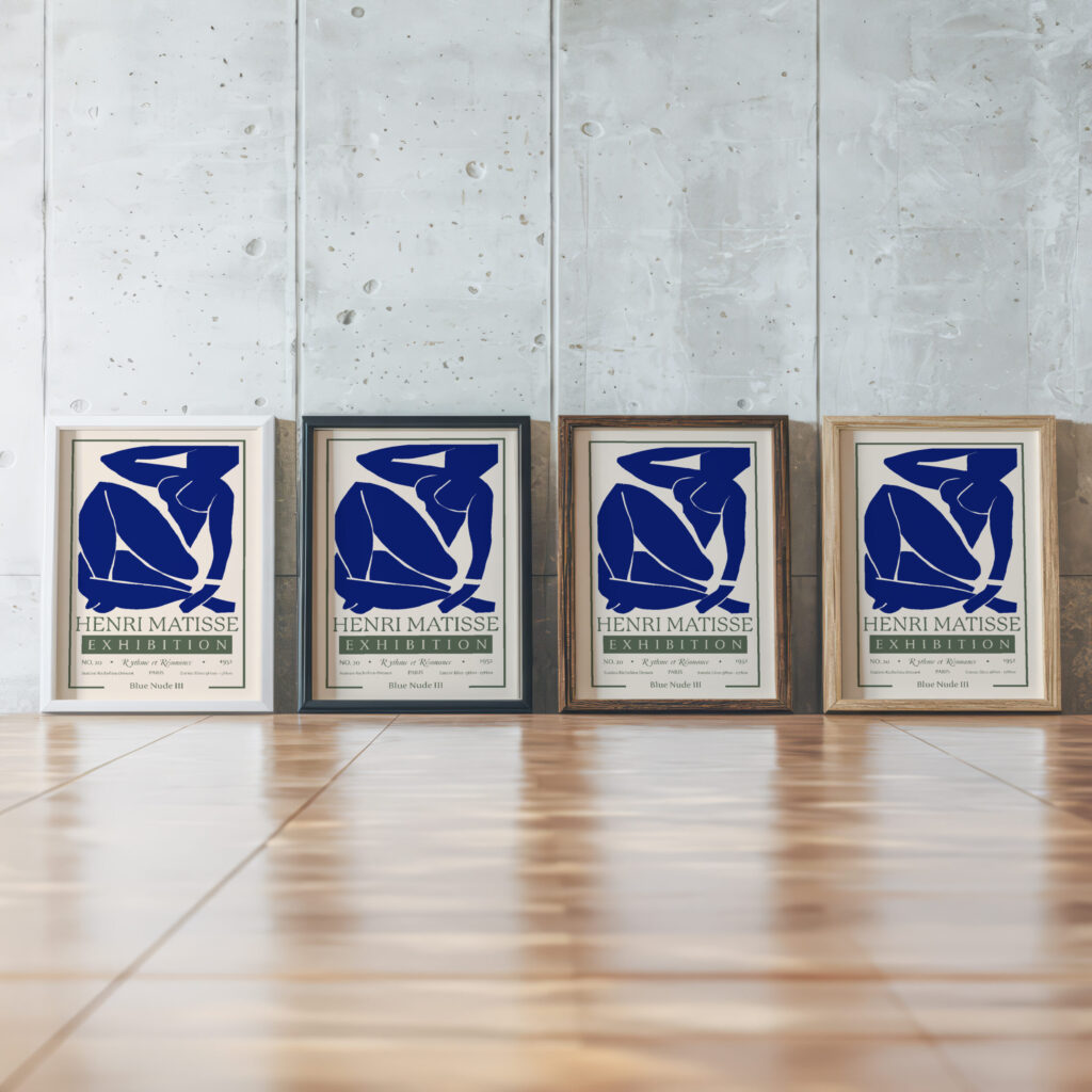 Matisse bluenudeIII.png mockup0 framed posters mockup