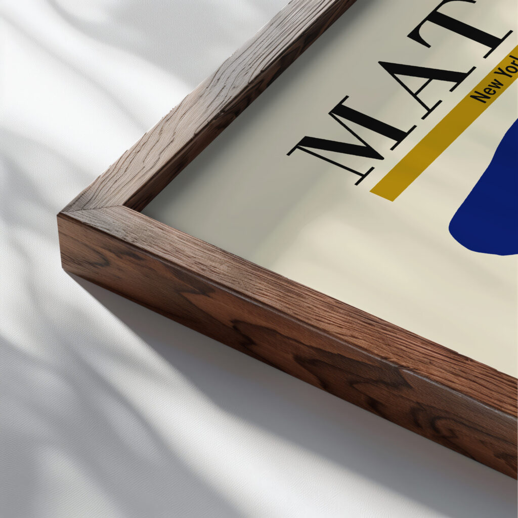 Matisse bluenudeII 1952 3x4 close up dark wood mockup
