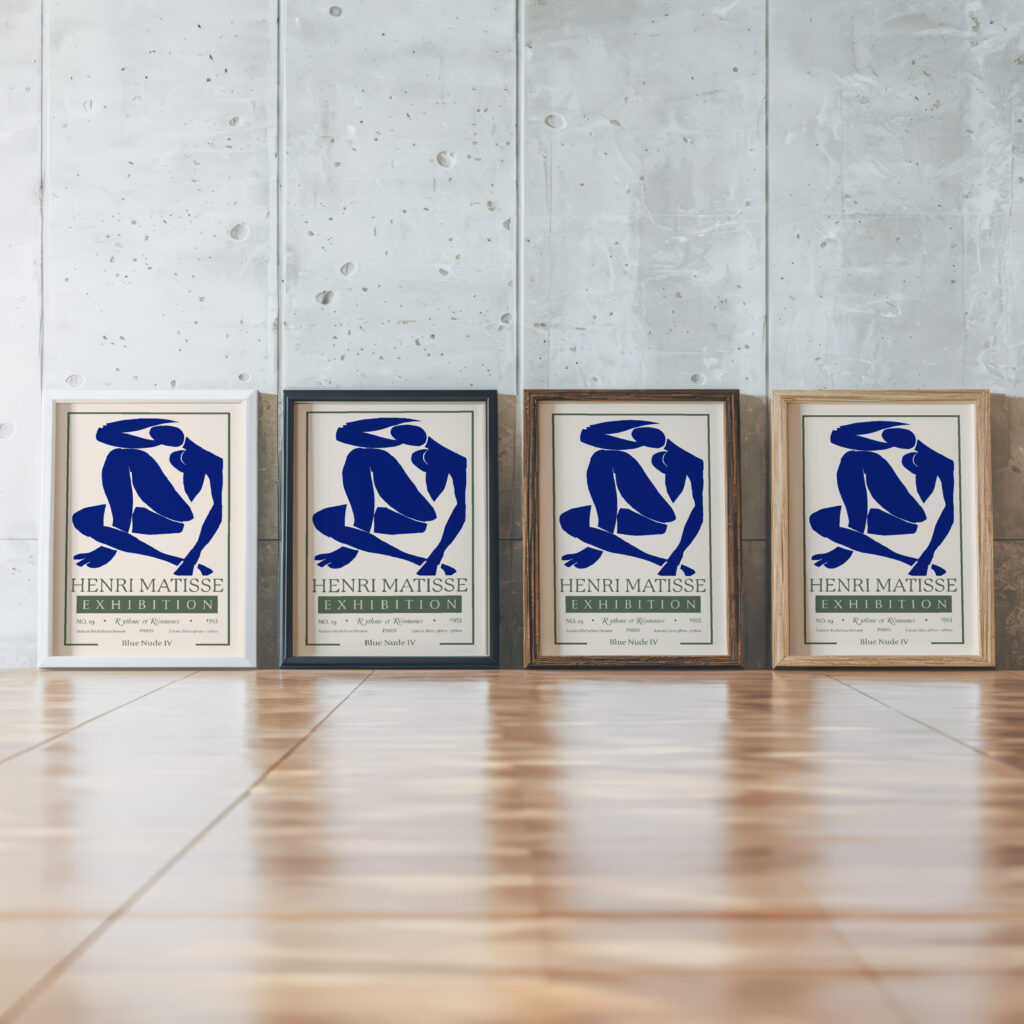 Matisse bluenudeIV.png mockup0 framed posters mockup