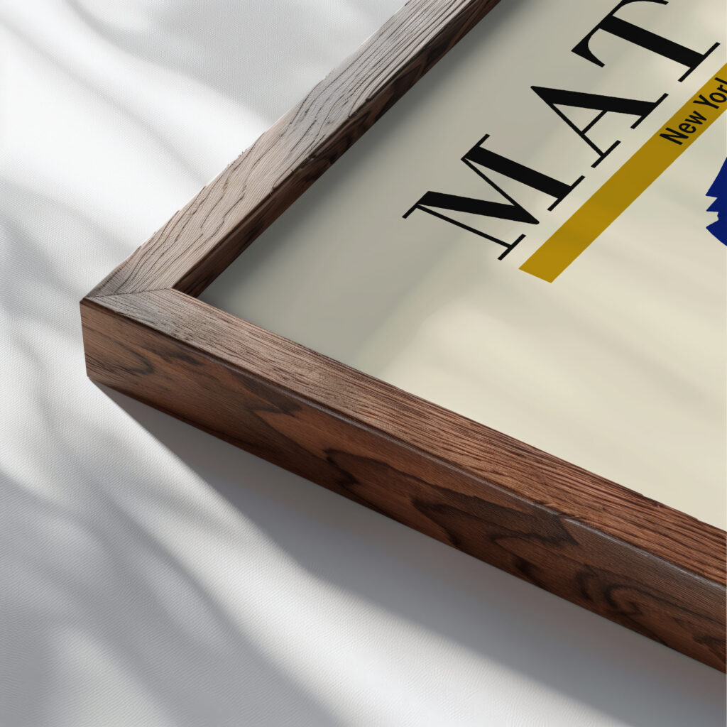 Matisse bluenudeIV 1952 3x4 close up dark wood mockup