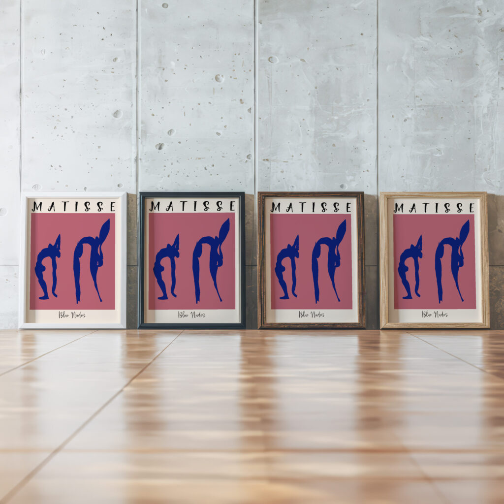 Matisse bluenudes.png mockup0 v3 framed posters mockup
