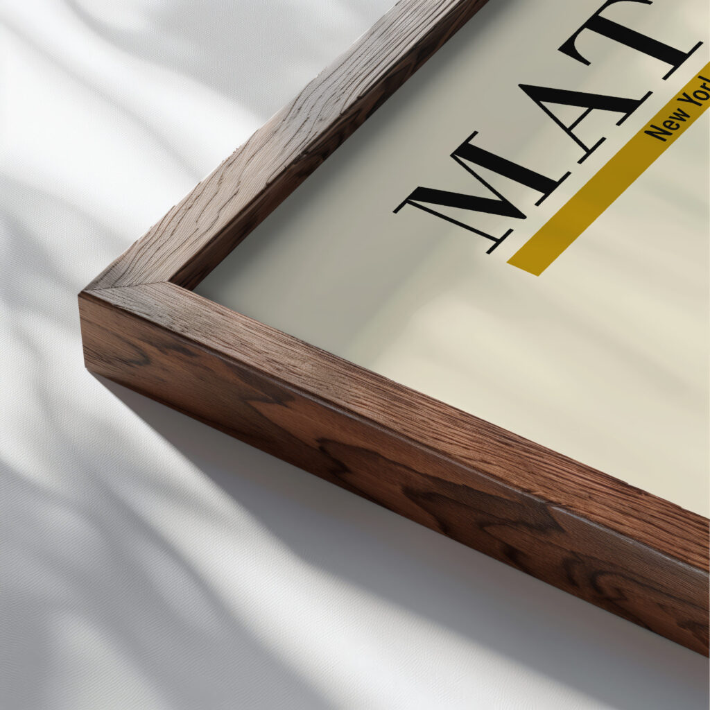 Matisse bluenudes 1952 3x4 close up dark wood mockup