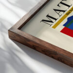 Matisse cutouts 3x4 close up dark wood mockup