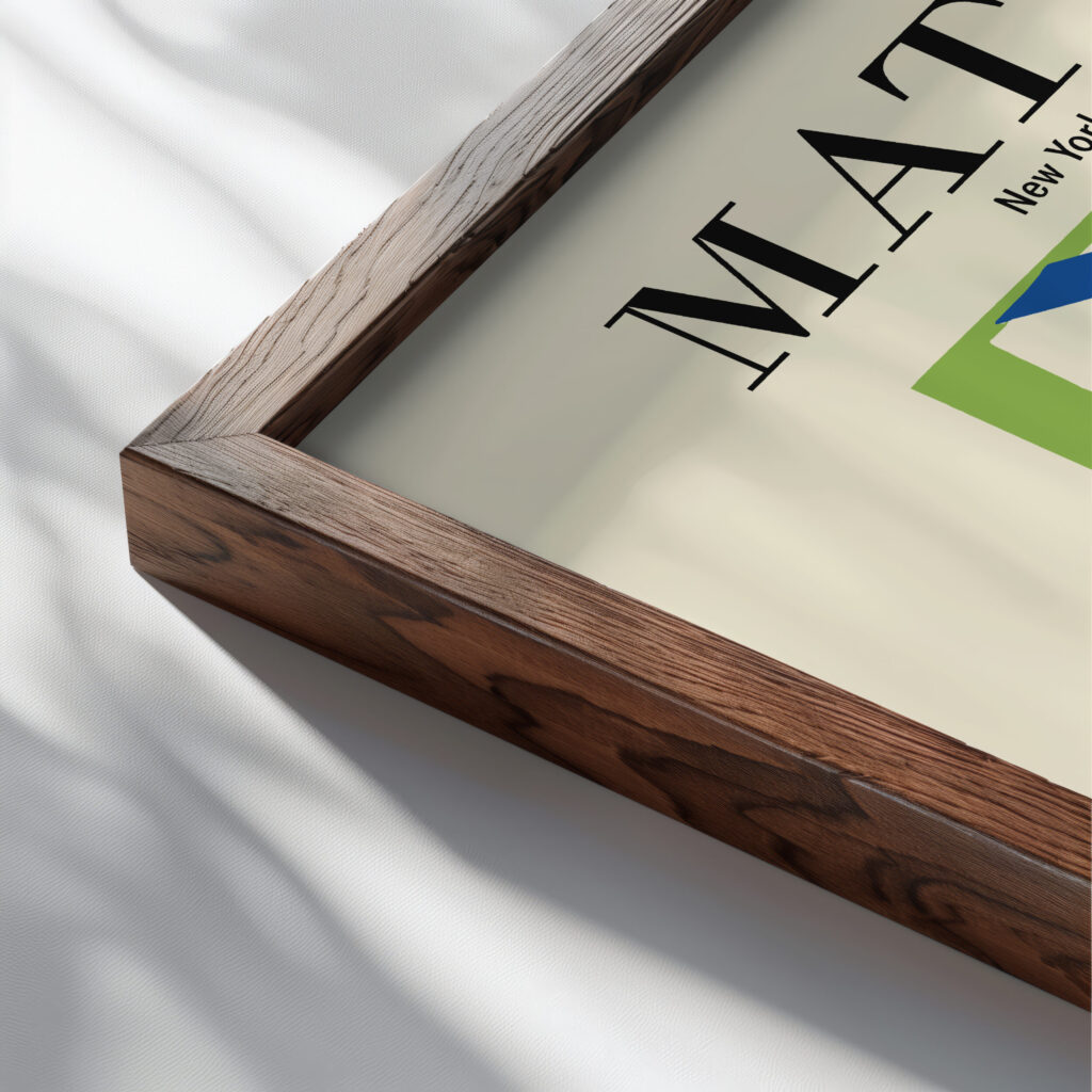 Matisse japanesemask 1950 3x4 close up dark wood mockup