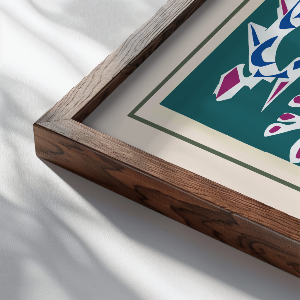 Matisse panelwithmask 1947.png mockup0 close up dark wood mockup