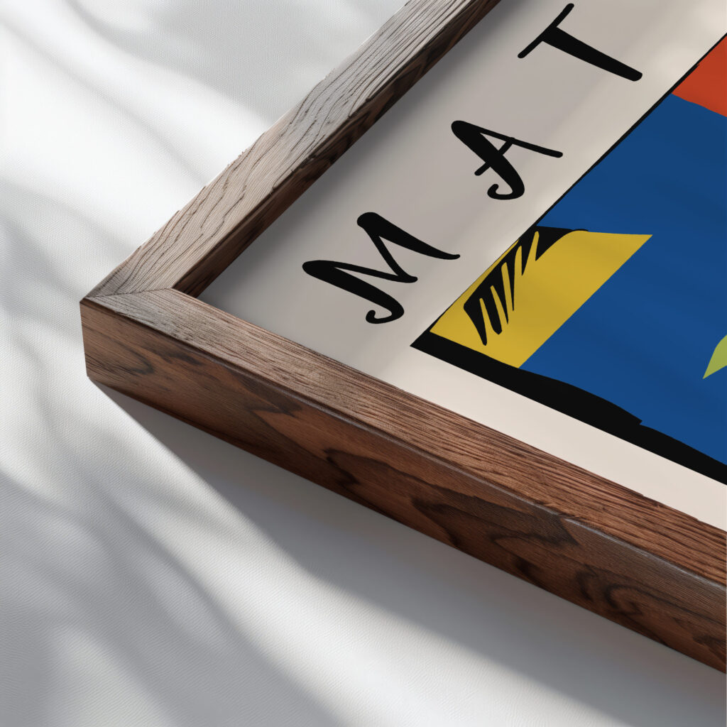 Matisse theButter 1950.png mockup0 v3 close up dark wood mockup