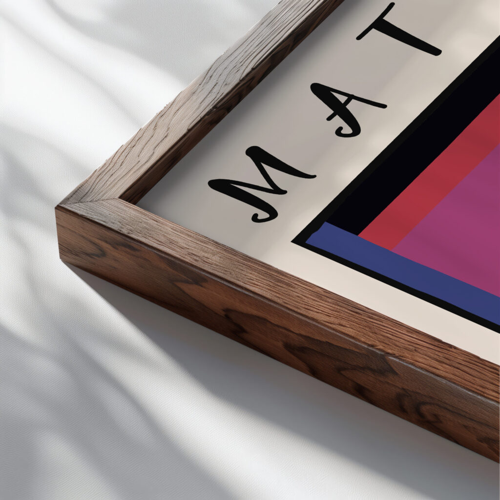 Matisse theCircus 1943.png mockup0 v3 close up dark wood mockup