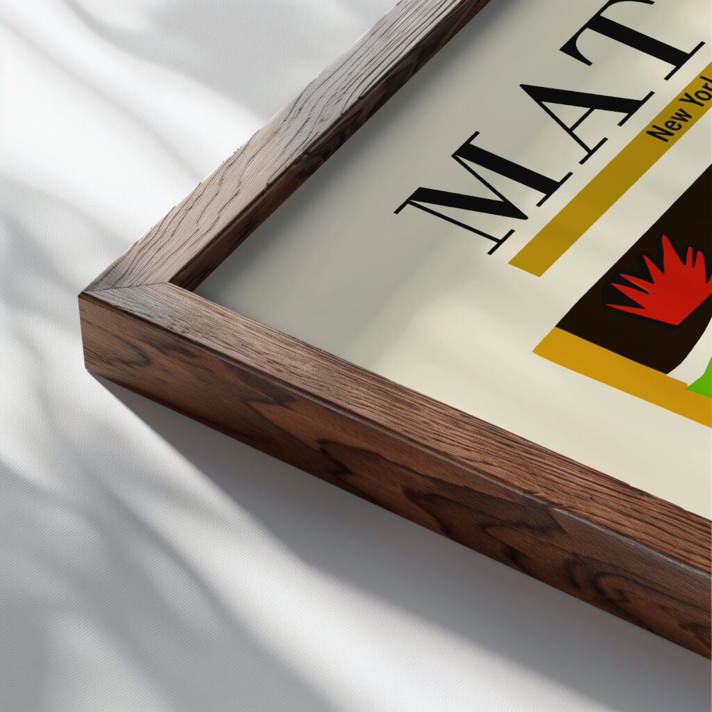 Matisse theToboggan 1943 3x4 close up dark wood mockup