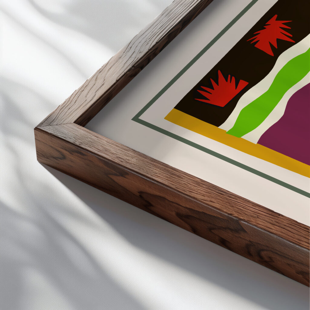 Matisse theToboggan 1943.png mockup0 close up dark wood mockup