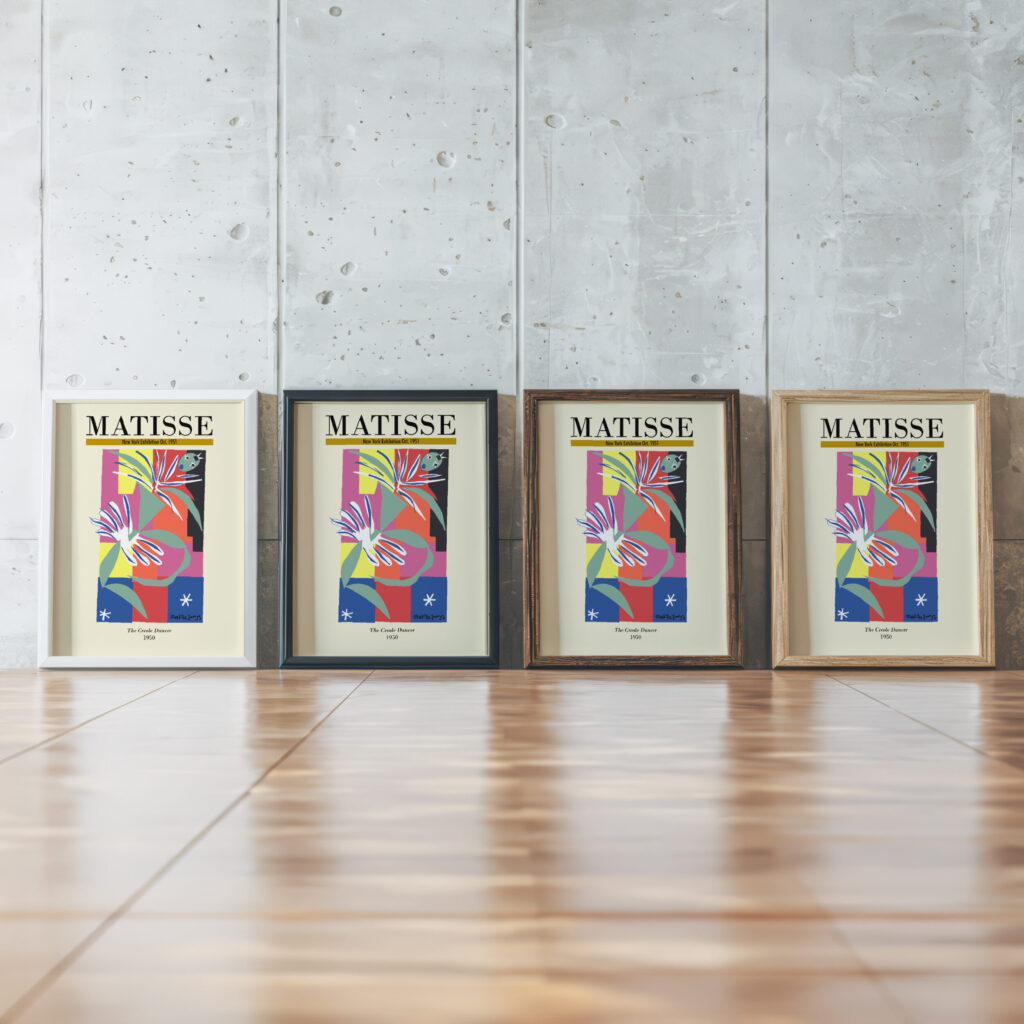 Matisse thecreoledancer 3x4 framed posters mockup