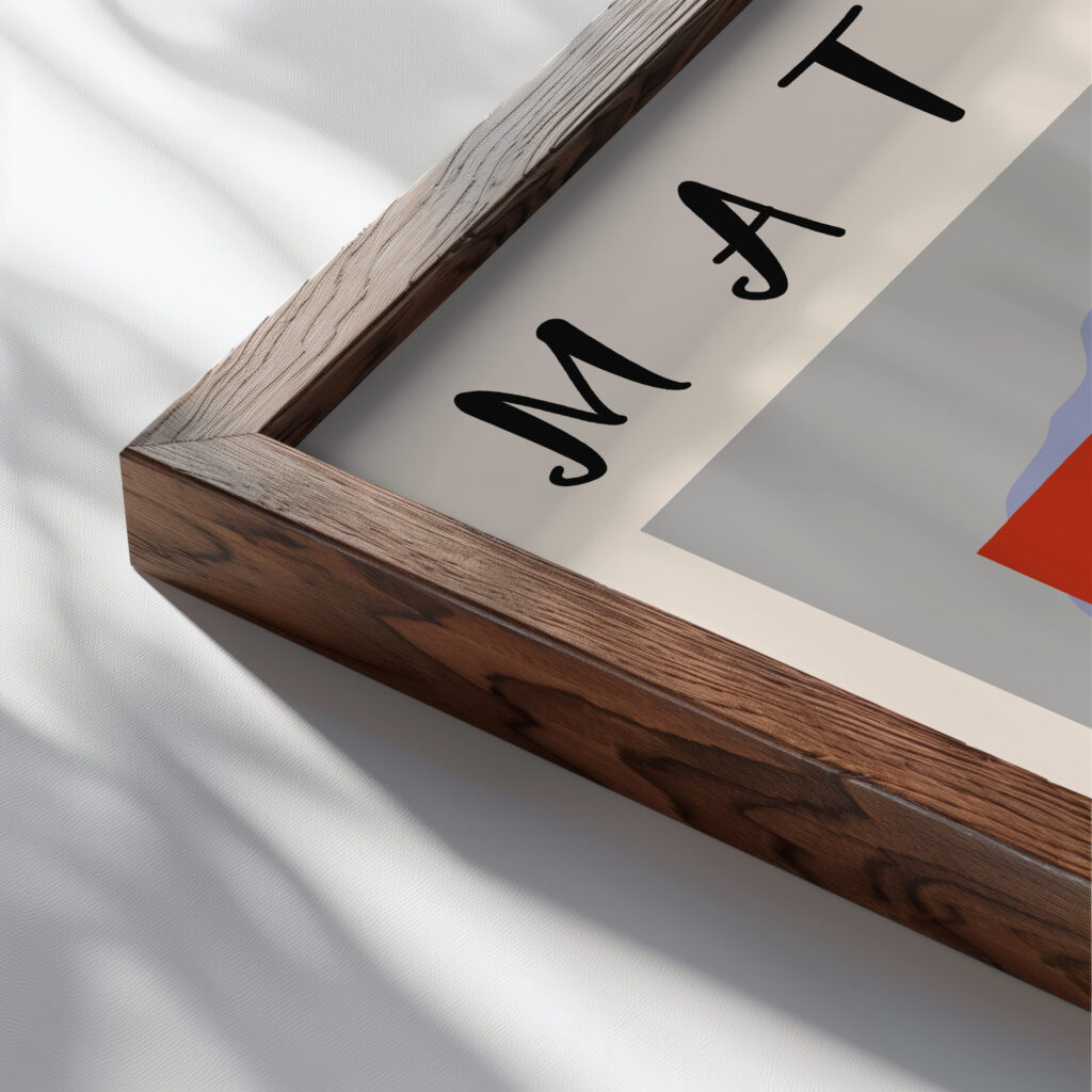 Matisse thedancer 1949.png mockup0 v3 close up dark wood mockup