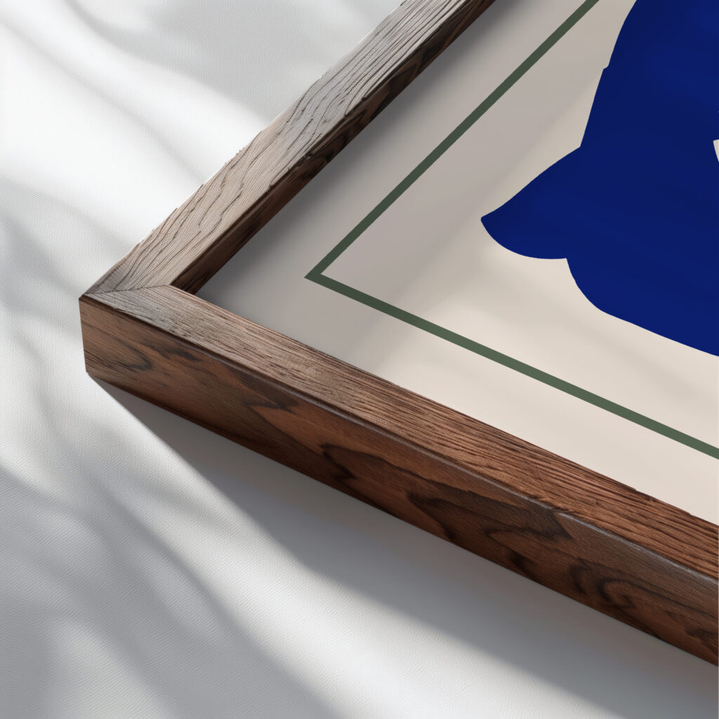 Matisse theflowinghair 1952.png mockup0 close up dark wood mockup