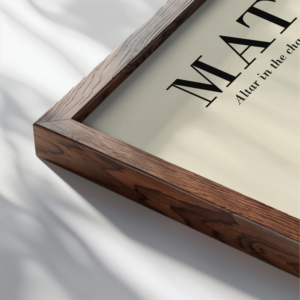 Matisse treeoflife 1948 3x4 close up dark wood mockup