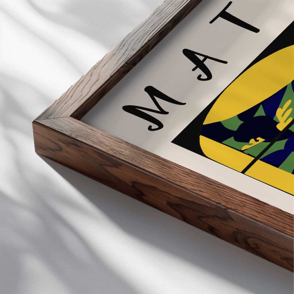Matisse treeoflife 1948.png mockup0 v3 close up dark wood mockup