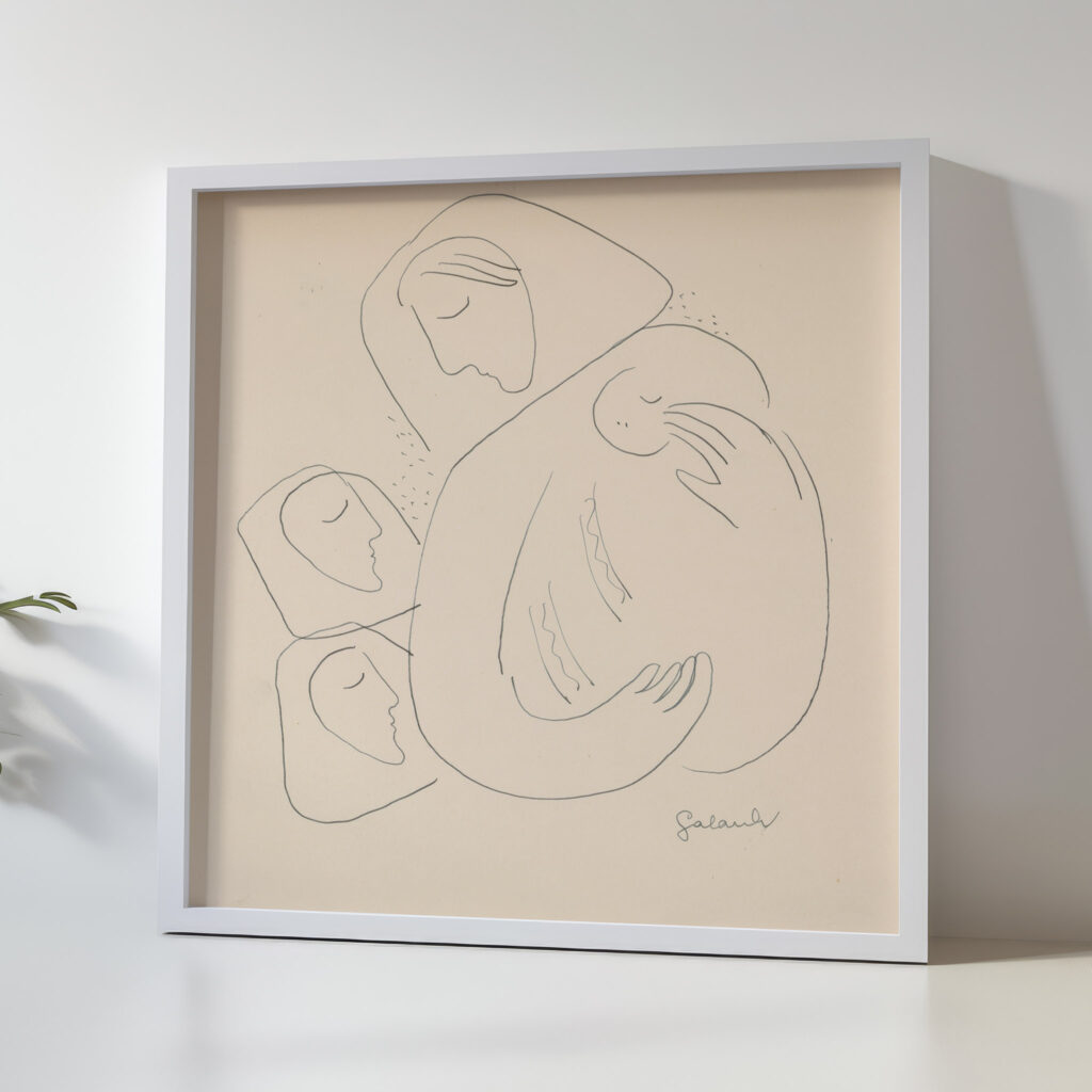 Matka s dietatom v perinke a s dvoma zenami 1938 Mikulas Galanda 5 mockup