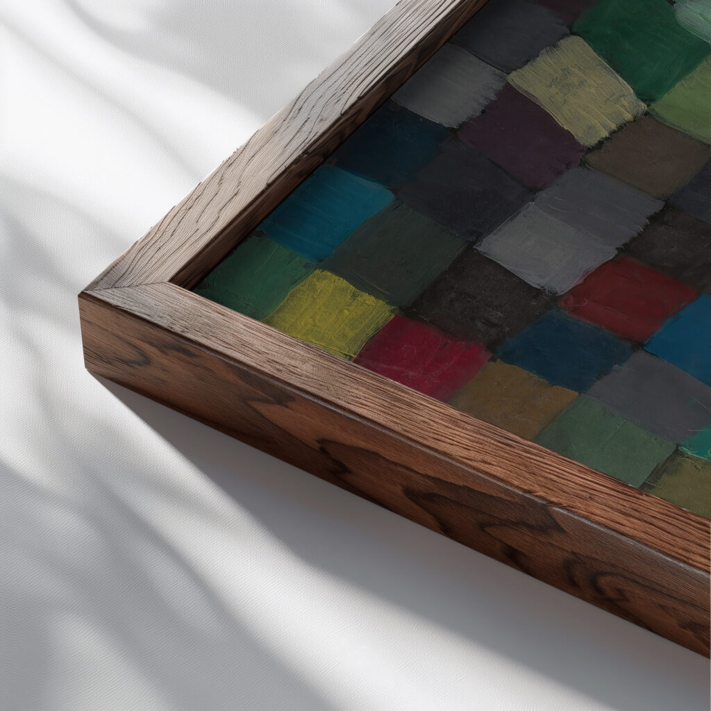 May Picture 1925 Paul Klee close up dark wood mockup