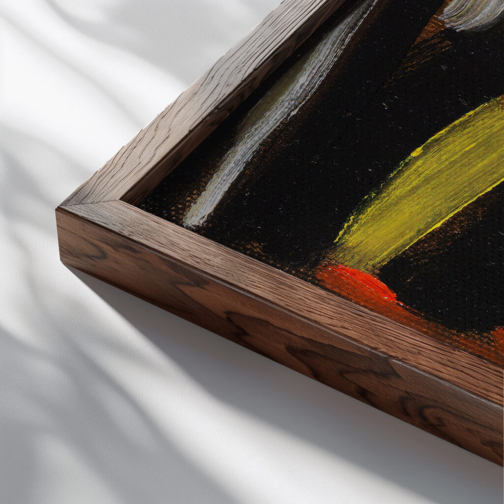 Meditation 1935 Alexej von Jawlensky close up dark wood mockup