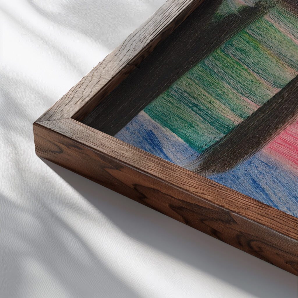 Meditation 1937 Alexej von Jawlensky close up dark wood mockup