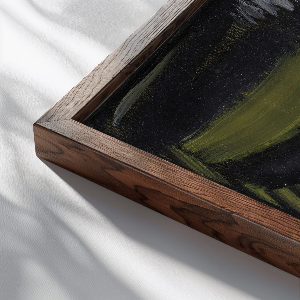 Meditation N. 133 1935 Alexej von Jawlensky close up dark wood mockup