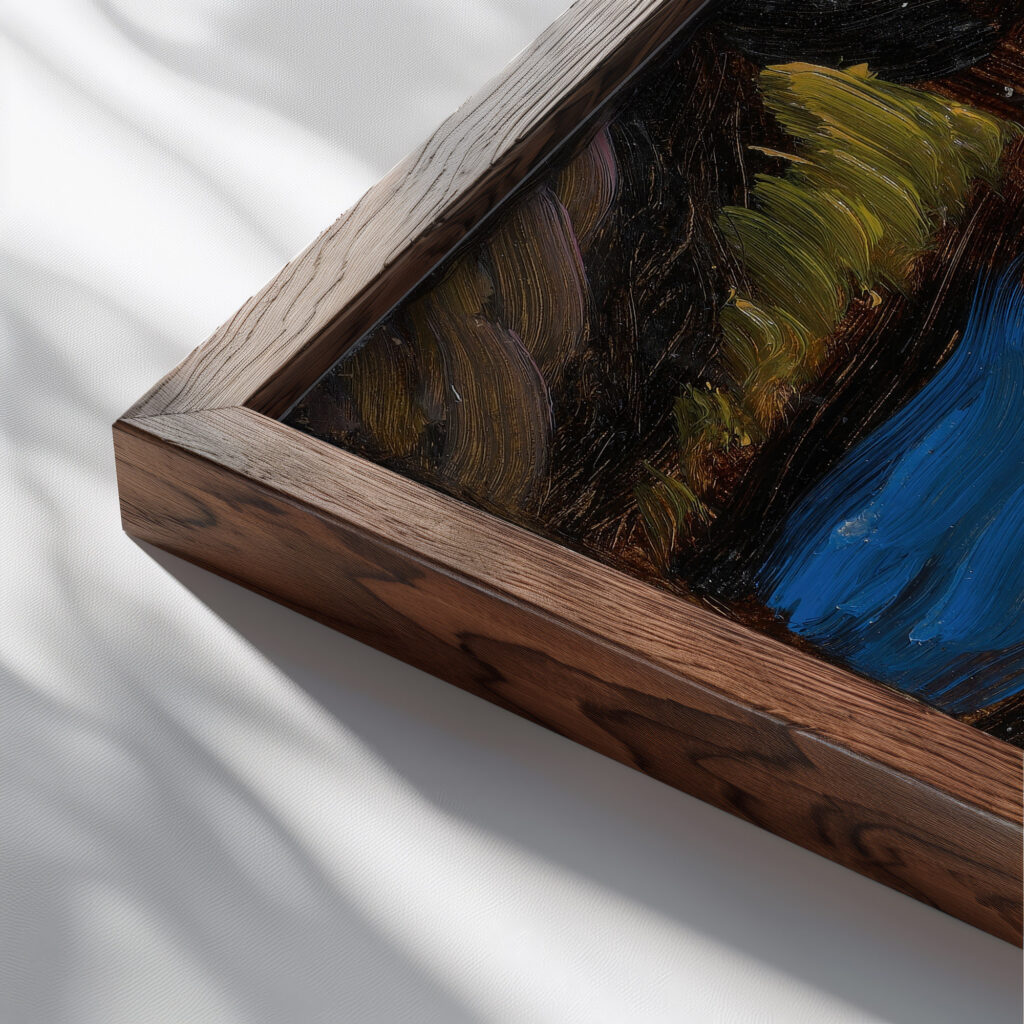 Meditation N. 30 1934 Alexej von Jawlensky close up dark wood mockup