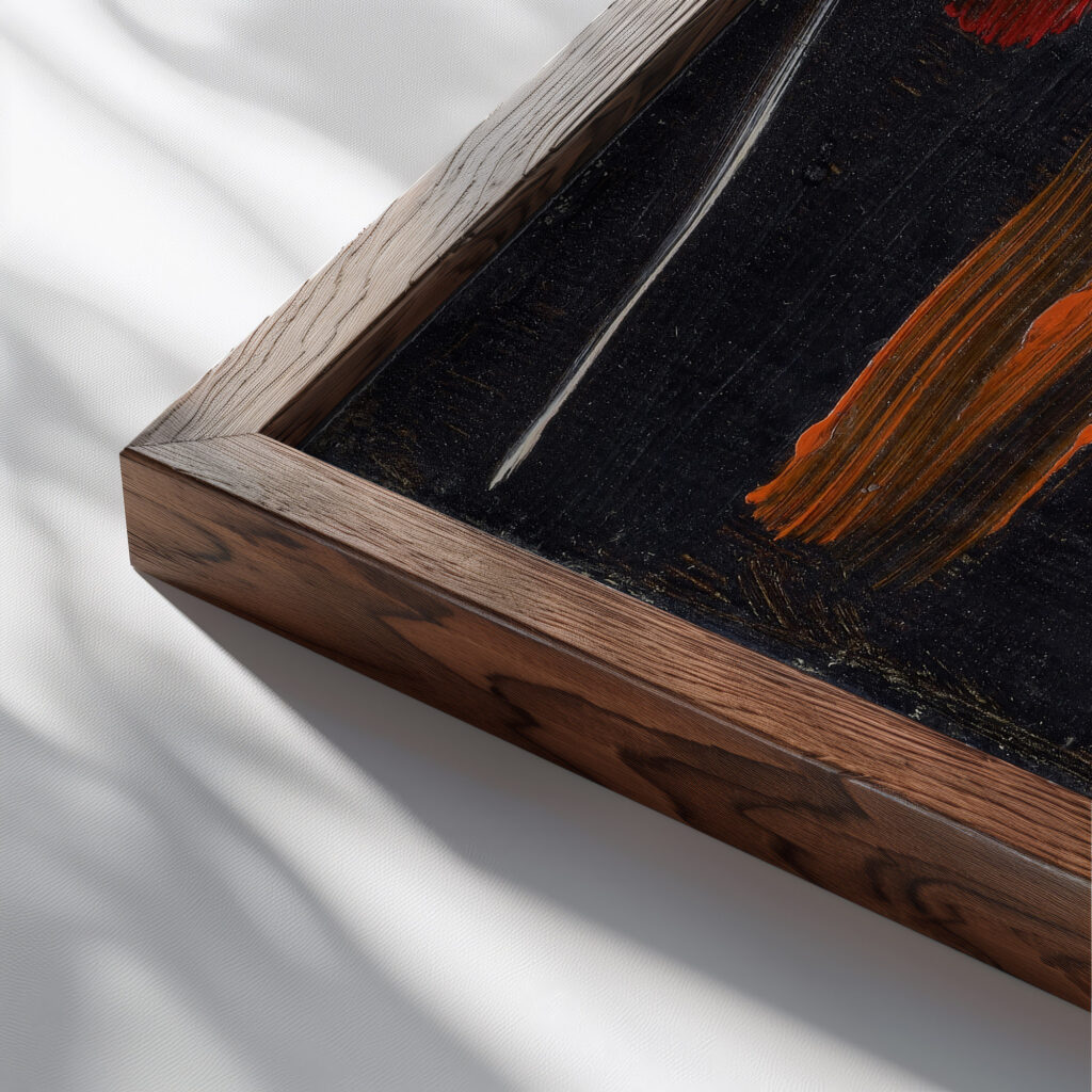 Meditation N. 33 1935 Alexej von Jawlensky close up dark wood mockup