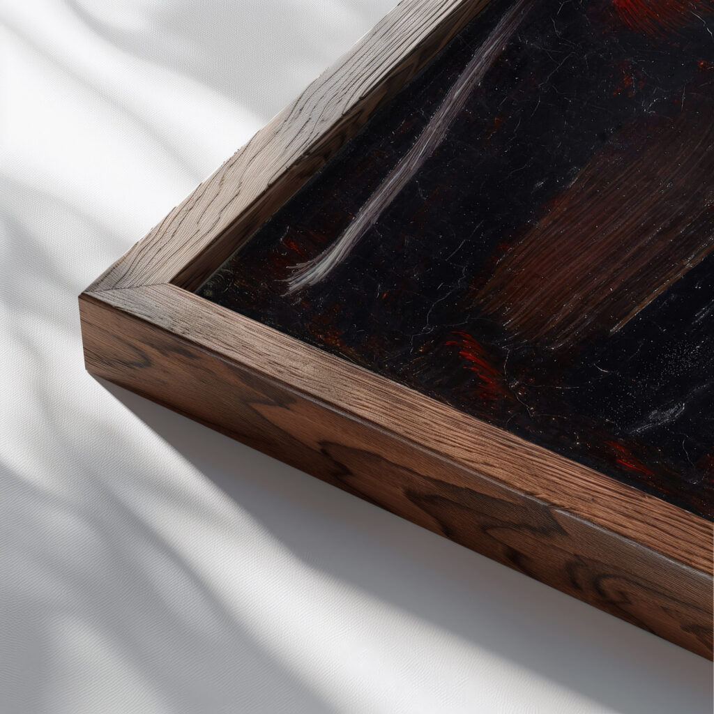 Meditation N. 57 1935 Alexej von Jawlensky close up dark wood mockup