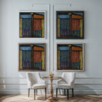 Meditation on a gold background 1936 Alexej von Jawlensky framed posters mockup