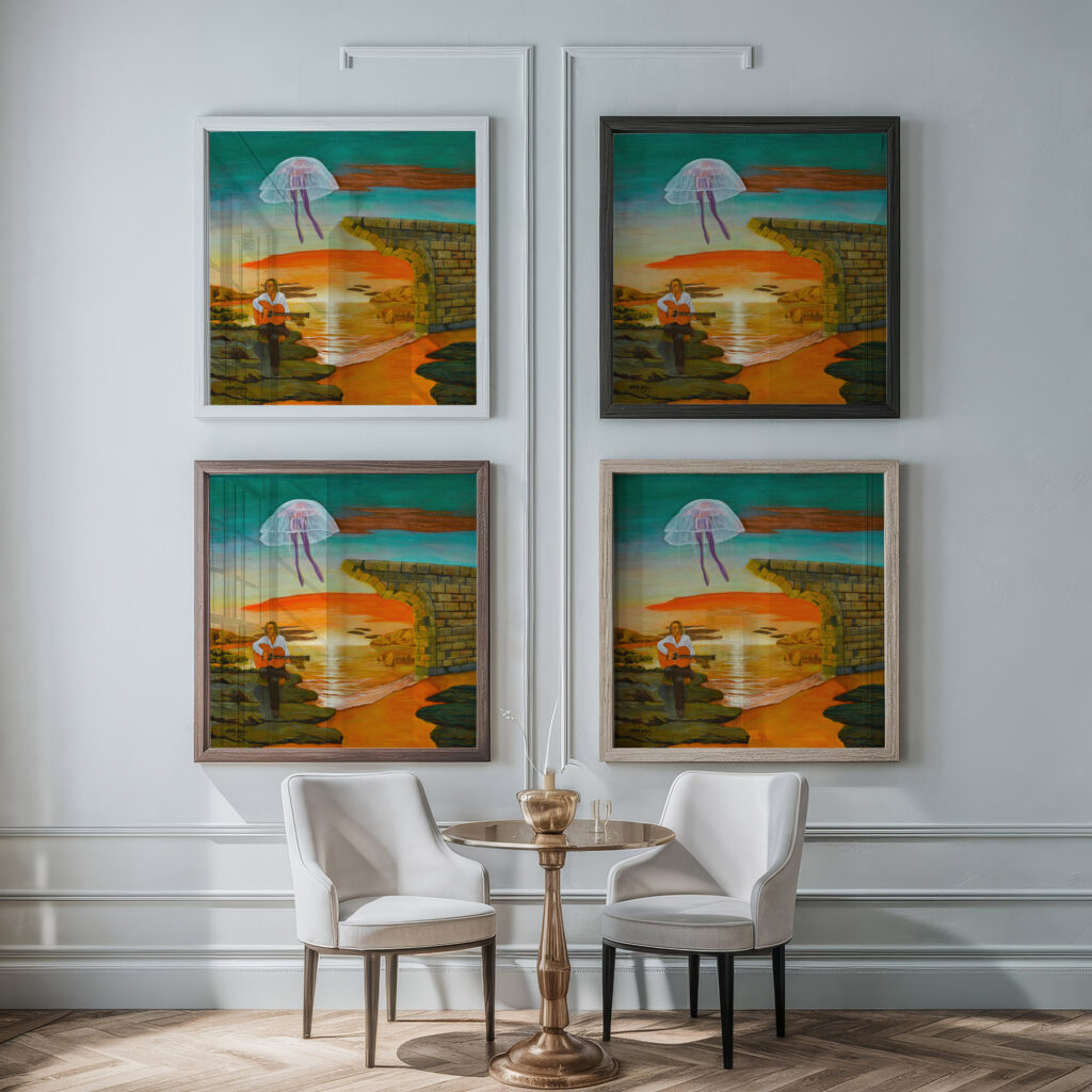 Medusa voladora 2013 Jose de Martin Simon framed posters mockup