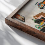 Mein Wohnzimmer Das Zimmer des Kunstlers in Neulengbach 1911 Egon Schiele close up dark wood mockup