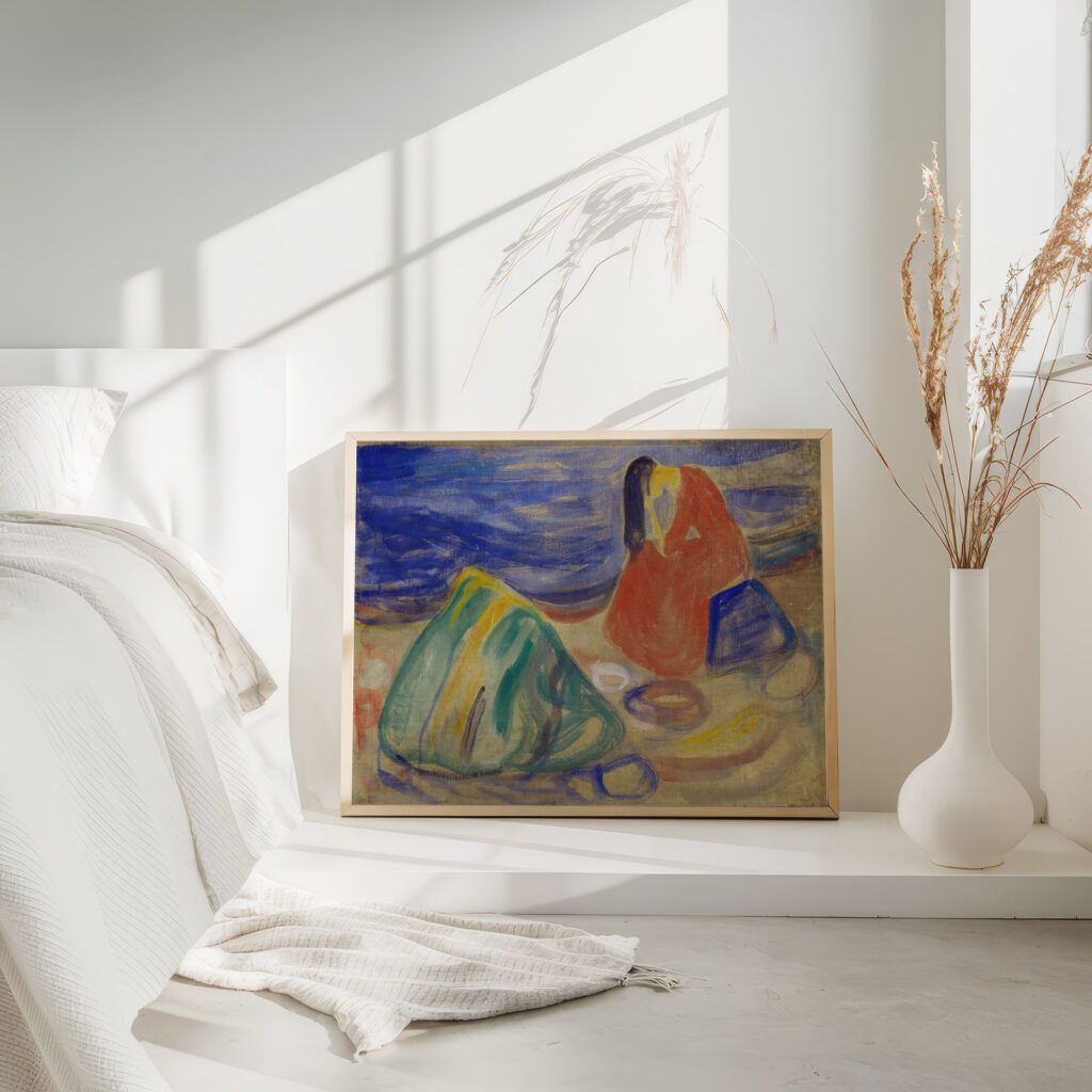 Melancholy. Weeping Woman on the Beach 1906 Edvard Munch 4 mockup