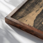 Melankoli II 1898 Edvard Munch close up dark wood mockup