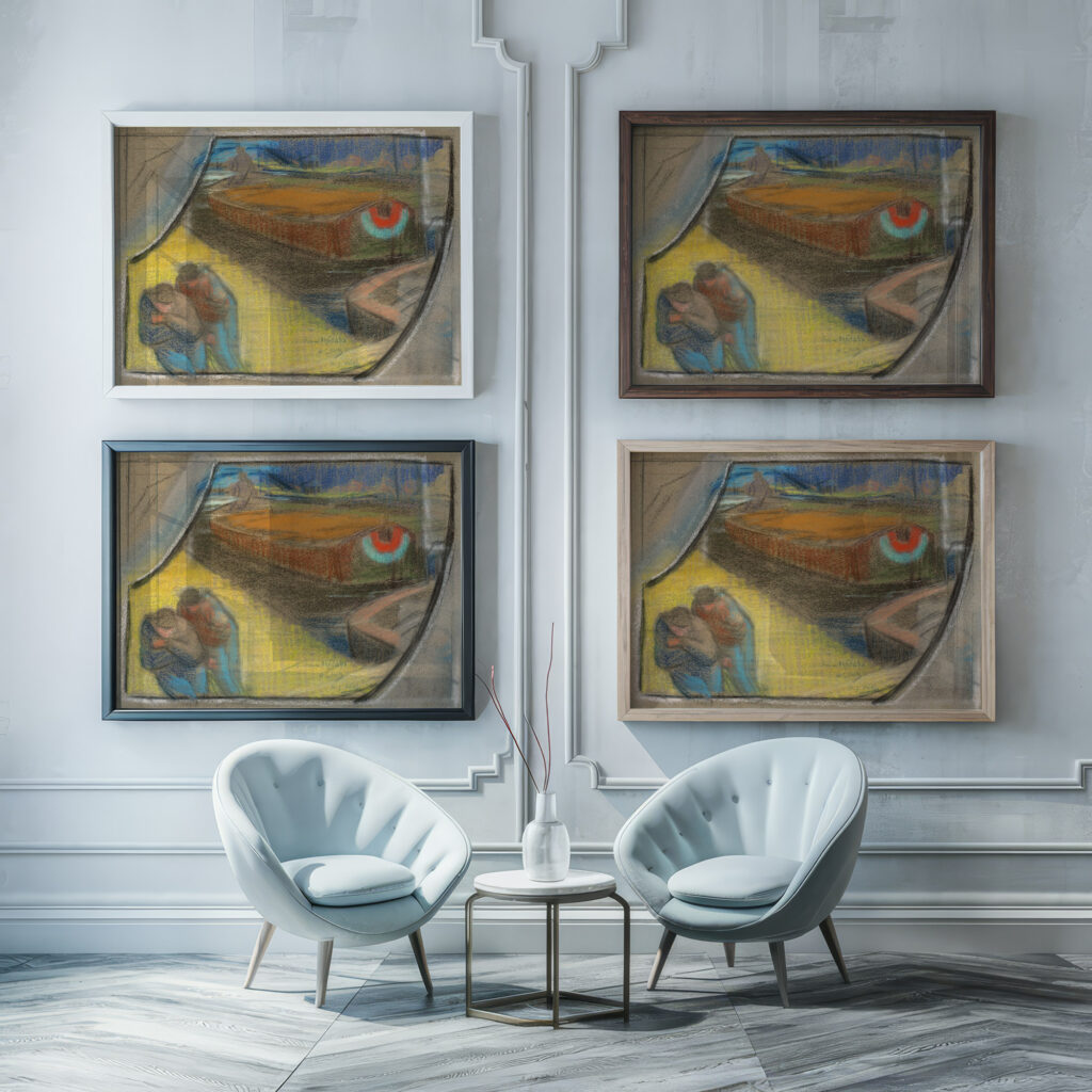 Men Towing a Barge Study for Boubourouche c. 1892 Henri Gabriel Ibels framed posters mockup