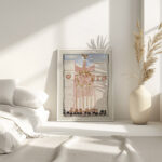 Menigte staande voor versierde gevel of monument 1874 Carel Adolph Lion Cachet 4 mockup