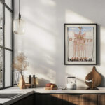 Menigte staande voor versierde gevel of monument 1874 Carel Adolph Lion Cachet 6 mockup