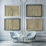 Mennesker og sol Ca. 1915 Edvard Munch framed posters mockup