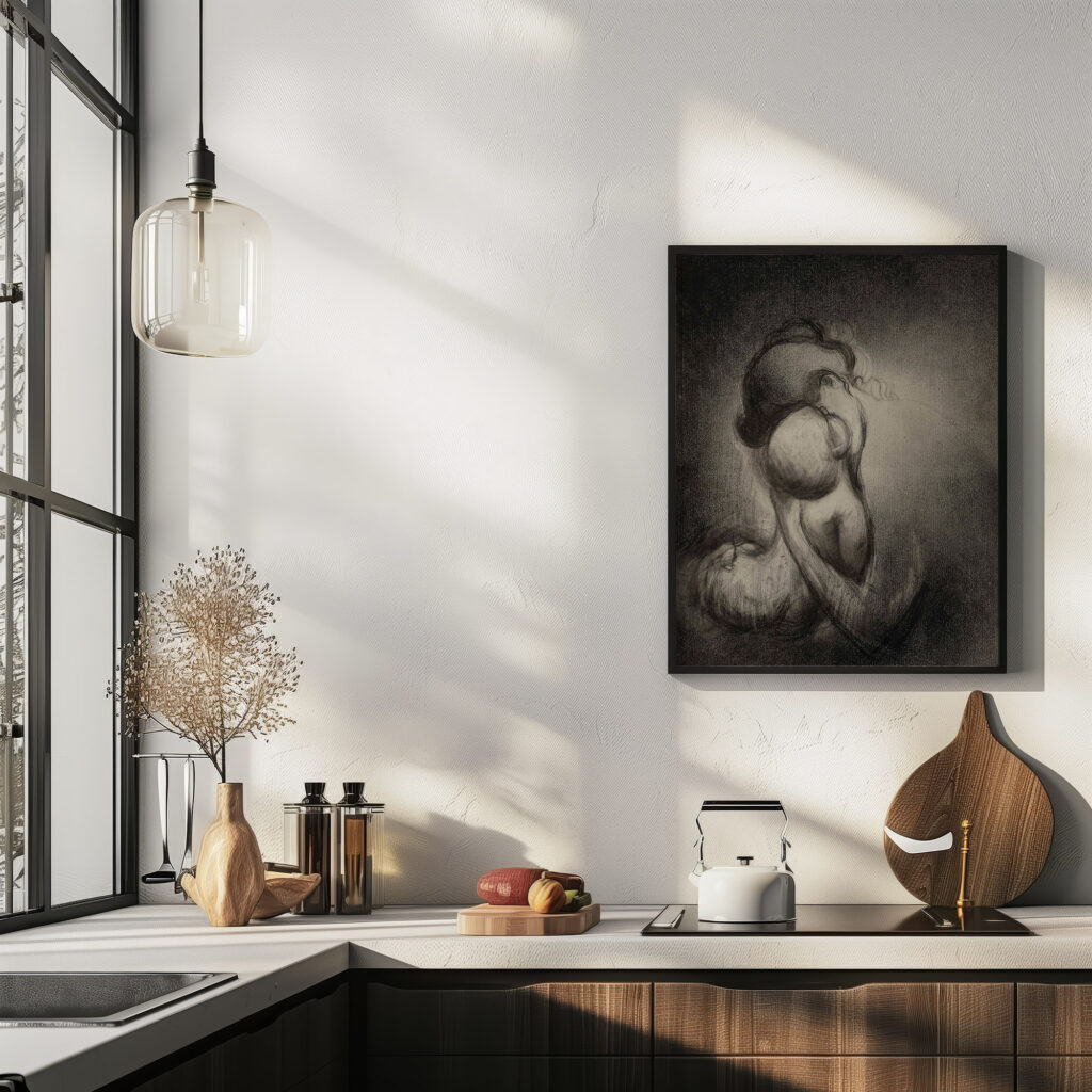 Mere embrassant son enfant Charles Angrand 6 mockup