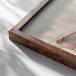 Merimaisema ja kaksimasto purjevene 1908 1910 Magnus Enckell close up dark wood mockup