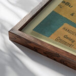 Merz 30 42 1930 Kurt Schwitters close up dark wood mockup