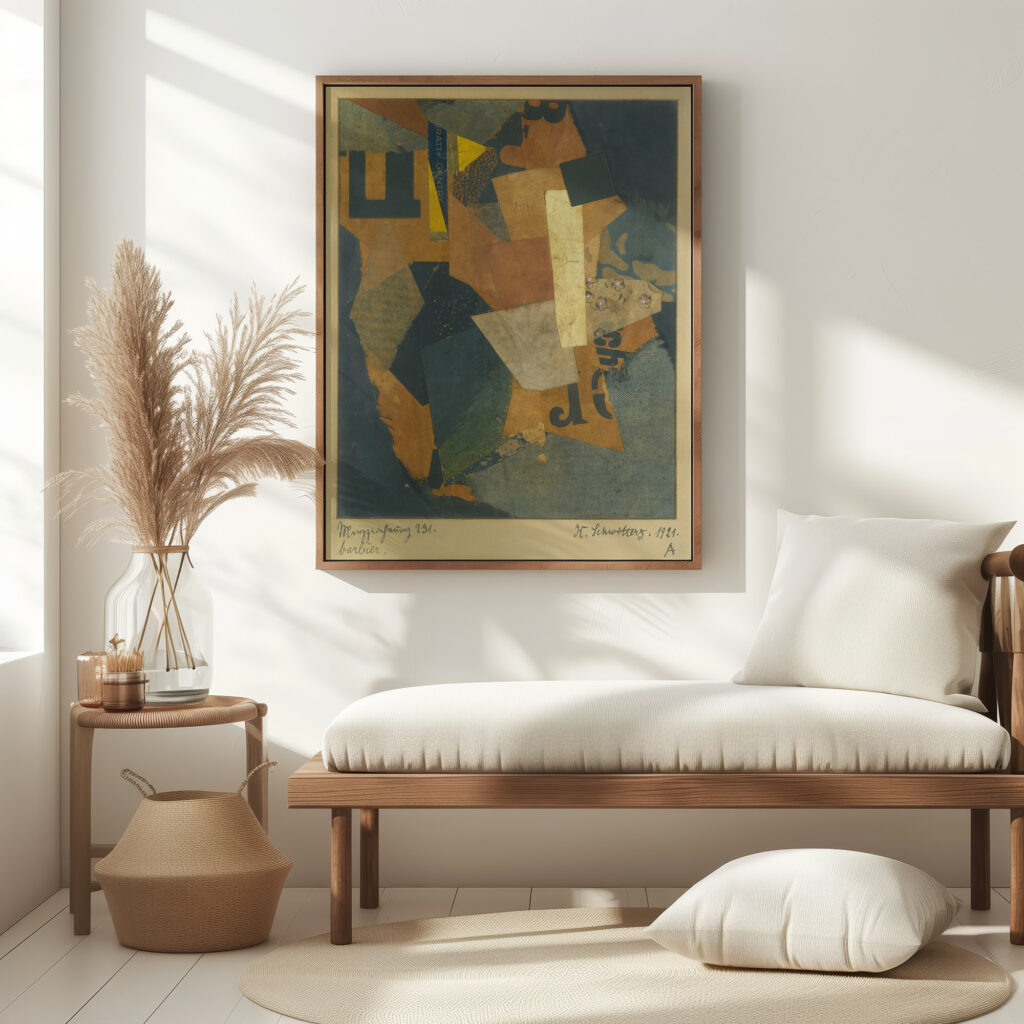 Merzzeichnung 231. Barbier. Merzdrawing 231. Barber. 1921 Kurt Schwitters 5 mockup