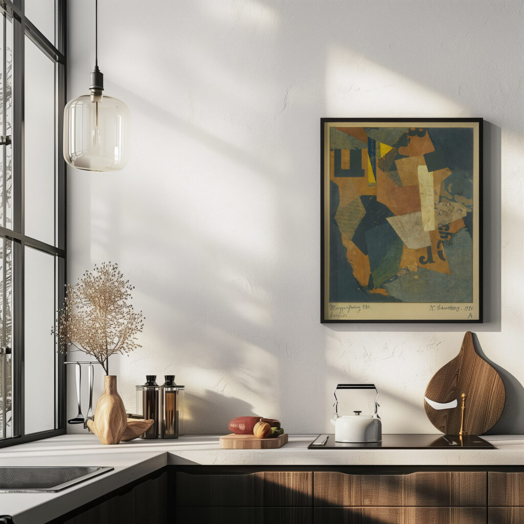 Merzzeichnung 231. Barbier. Merzdrawing 231. Barber. 1921 Kurt Schwitters 6 mockup