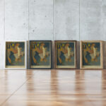 Merzzeichnung 231. Barbier. Merzdrawing 231. Barber. 1921 Kurt Schwitters framed posters mockup